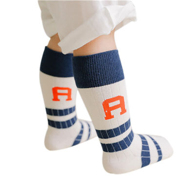

Baby Boys Girls British Wind Striped Letters Childrens Socks Kids Anti-slip Sports Socks New Cotton Soft Breathable Sock 0-6Y