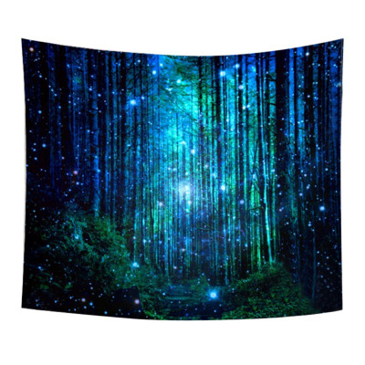 

tapestry Forest Starry Printed Polyester Fabric Wall Hanging Decor Mural Beach Towel Bedspread Picnic Blanket for home decor