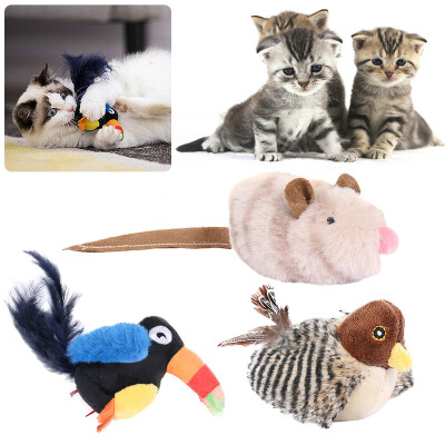 

Creative Cat Toy Plush Cloth Interactive Animal Mouse Bird Pet Toys Mini Mice Funny Playing Toys for Cats Kitten