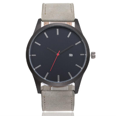 

Fashionable Stylish Casual Vintage Calendar Quartz Watch Wristwatch with Leather Strap Band for Men Women