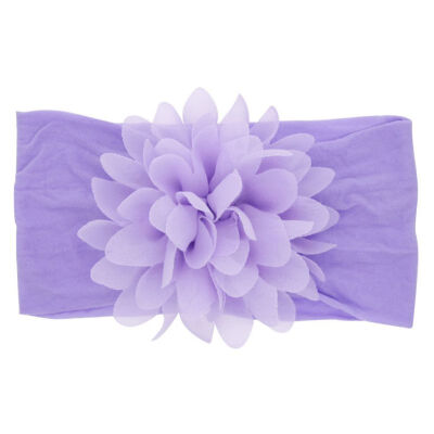 

Newborns Children Nylon Hair Band Baby Chiffon Flower Stretch Headband Baby Girls Headdress