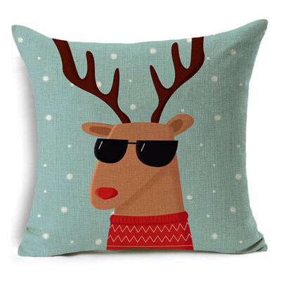 

2020 New Christmas Linen Cushion Cover Throw Pillow Case Xmas Home Decor Festive Gift