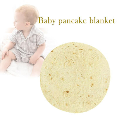 

Round Pancake Blanket Pie Food Design Corn Cake Beach Towel Picnic Blanket for Baby Kids Adults