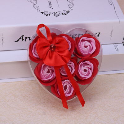 

Toponeto 7 Pcs Scented Rose Flower Petal Bath Body Soap Wedding Party Gift