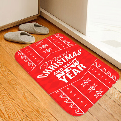 

Gobestart Christmas Carpet Kitchen Doorway Bathroom Floor Carpet Floor Mat Print 40x60cm