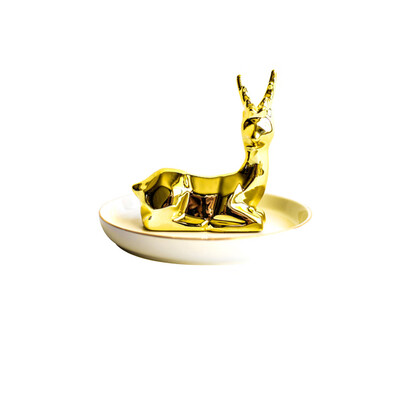 

〖Follure〗Gold-plated jewelry plate home decoration plate ring jewelry storage plate