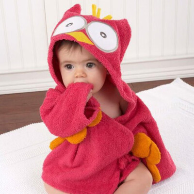 

New 2018 Baby Boy Girl Cartoon Animal Shape Robe Bathrobe Winter Warm Childrens Cartoon Bathrobe Cloak