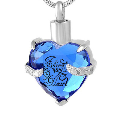 

Crystal Heart Shape Commemorative Ashes Necklace Heart Shape Perfume Bottle Pendant Souvenir Cremation Pendant Necklace