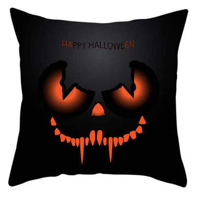 

Halloween Decorative Pillowcase Peach Velvet Pillowcase Ghost-pattern Skeletons-pattern Halloween Dress Up Supplies
