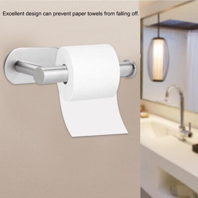 

Convenient Toilet Paper Holder Stainless Steel Silver Bathroom Tissue Roll Storage Stand