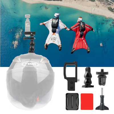 

Action Camera Helmet Mount Buckle Plate Mini Bracket Adapter & Long Screw Camera Holder Kit for DJI OSMO Pocket Stabilizer G