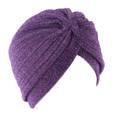 

12 Colors Muslim Women Stretchable Shiny Turban Hat Soft Bright Hijab Hat Chemo Cap Head Wraps