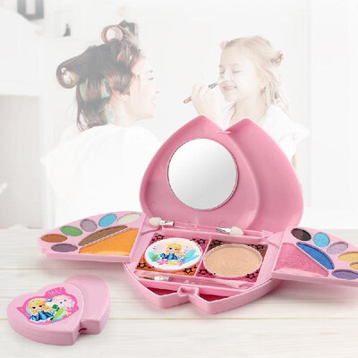 

Dress-Up Toy Makeup Cosmetic Box Fairy Tale Heart Shape Pretend Play Girls Cosmetics Kit Environmental Toys Beauty Safety Toy for