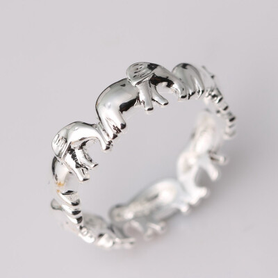 

Trendy Ring Elephant Shape Gold Ring Retro Novelty Width Punk Silver Shape Silver Silver Ring