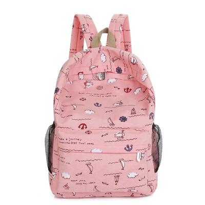 

Available New Hot Korean Version Girl Canvas Shoulder School Backpack Travel Satchel Rucksack Handbag