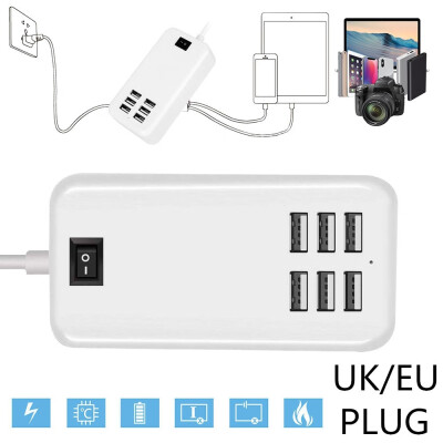 

Universal 6 USB Travel Charger with UKEU Plug Travel Adapter Converter