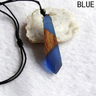 

Fashion Women Men Necklace Handmade Vintage Resin Wood Necklaces Pendants Long Rope Wooden Necklace Jewelry