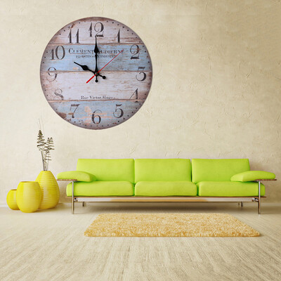 

Gobestart Vintage Style Non-Ticking Silent Antique Wood Wall Clock for Home Kitchen Office