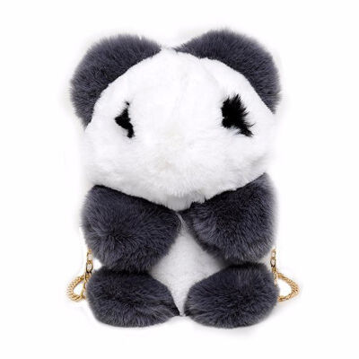 

Cartoon cute plush summer shoulder messenger bag soft sister student mobile phone bag new panda girl mini bag