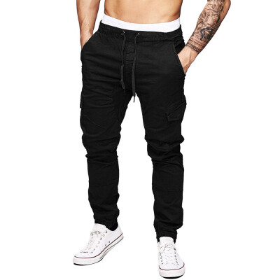 

Gobestart Fashion Mens Sport Pure Color Bandage Casual Loose Sweatpants Drawstring Pant