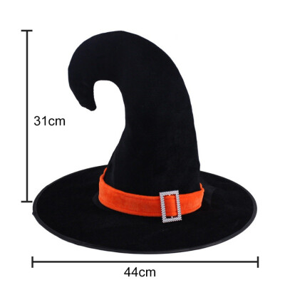 

Bent Halloween Witch Hat Masquerade Costume Performance Cosplay Cap Party Hat For Kids And Adults Halloween Fancy Dress Costume