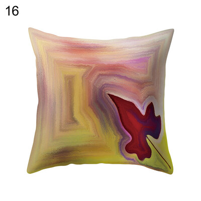 

Colorful Maple Ginkgo Pine Leaf Pillow Case Cushion Cover Car Cafe Office Decor