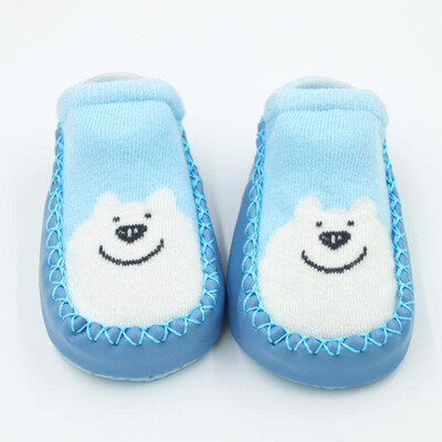 

Baby Boys Girls Infant Spring Autumn Cartoon Shoes Socks Cute Warm Anti-Slip Floor Shoes Socks Warm Indoor Walk Learning Shoes