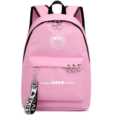 

Kpop BTS Backpack Bangtan Boys School Bookbag Travel Shoulder Bag with USB Port