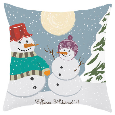 

Tailored Merry Christmas Short Plush Pillowcase Sofa Pad Set Home Decoration 18x18 Inch