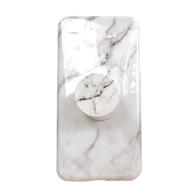 

Marble Painted Soft TPU Case for Iphone with Expanding Stand Holder Smartphone Protetive Back Cover