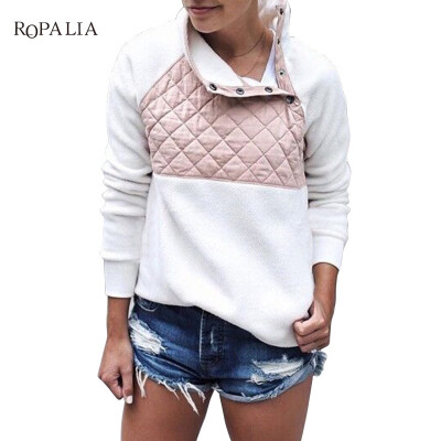 

Women Fleece Sweatshirt High Neck Long Sleeve Warm Ladies Pullover Female Casual Loose Tops