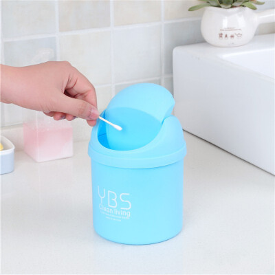 

NeillieN Waste Bins Trumpet Desktops Mini Creative Covered Kitchen Living Room Trash Can desktop garbage cleaning barrel