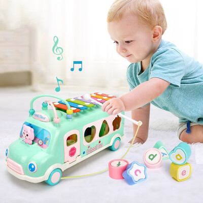

YIWULA Music Knocking Piano Bus Intellectual Development Educational Toys Gift