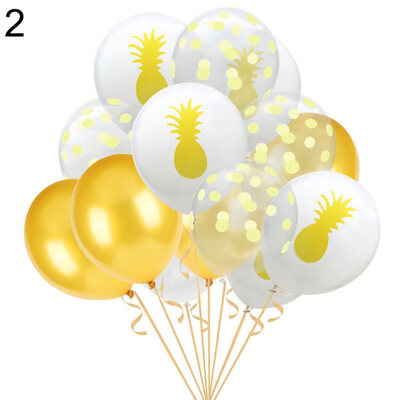 

15Pcs 12inch Flamingo Pineapple Leaf Latex Balloon Party Birthday Holiday Decor