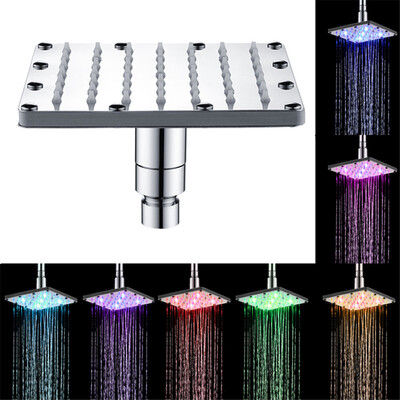 

〖Follure〗Colorful Head Home Bathroom 7 Colors Changing LED Shower Faucet Water Glow Light