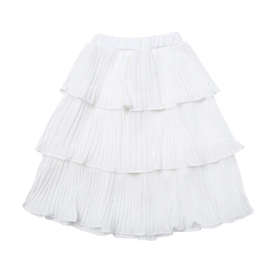 

Baby Girl Skirt 3-8T Lovely Toddler Girls Cotton Solid Color High Waist Skirt Short Pleated Sweet Cake Skirt