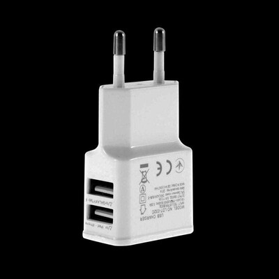 

USB wall charger 2 port LED light USB charger 5V 21A adapter mobile phone micro data charging samsung xiaomi