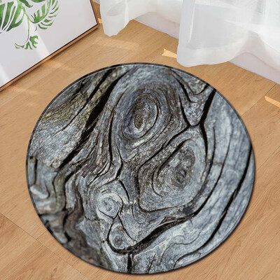 

Gobestart Wood Grain Kids Play Round Carpet Home Area Rug Living Room Floor Yoga Mat