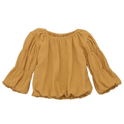 

Spring Autumn Children Fashion Blouse Baby Girl Long Sleeve Solid Color Puff Sleeve Top Kids Blouse