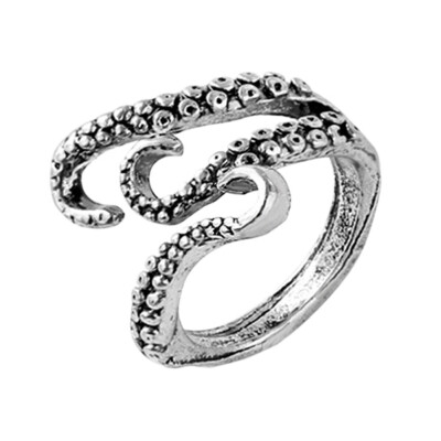 

Personalized Retro Style Fashion New Men Adjustable Octopus Zinc Alloy Ring