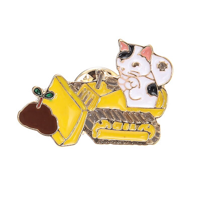 

Cute Cat Enamel Brooch Shirt Collar Pins Jewelry Unisex Brooch Backpack Pins