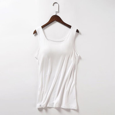 

Fashion Sexy Tank Tops Women Soft Modal Pad Bra Bralette Top Solid Padded Camisole Female Ladies Summer Tank Tops 6Colors