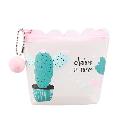 

Toponeto Cartoon Transparent Cute Coin Purse Student Change Small Object Storage Bag