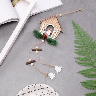 

Tailored House shaped christmas tree hanging pendant wooden small hanging ornamentYF