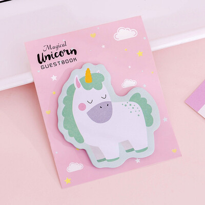 

Cartoon Unicorn Memo Pad Unicorn Sticky Notes Paper Bookmark Marker Message Sticker Cartoon Note Pads School Office Supplies