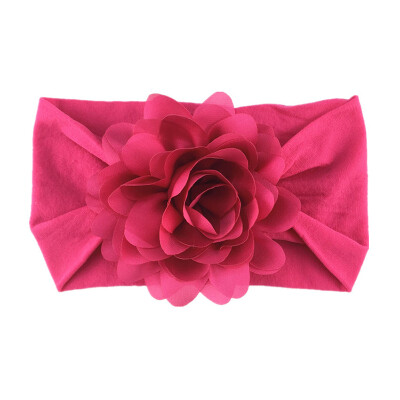 

Soft Cotton Knit Baby Heaband Cute Flower Elastic Haarband Baby Cute Girls Big Floral Design Headband Headwear Apparel Photograp