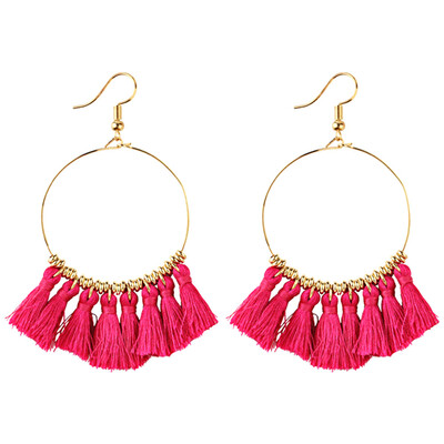 

Exaggerated Braided Silk Earrings Big Fan Fringe Earrings Retro Drops Big Large Chandelier Fashion Vintage