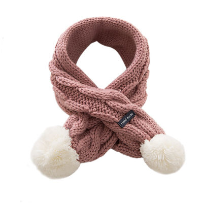 

Baby Kids Neckerchief Winter Warm Scarves Boys Girl Kids Cute Simple Knitted Scarf for Children Baby Accessories