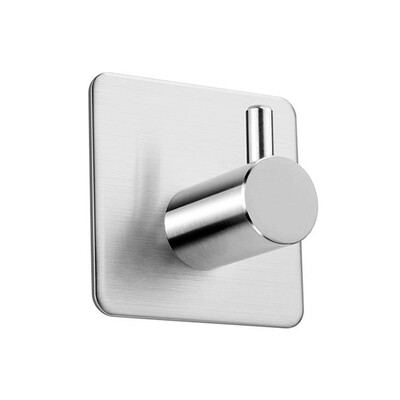 

4 Pcsset Self Adhesive Hooks Towel Rail Hat Towel Robe Coat Stick-up Stainless Steel Hanger Lavatory Closett Wall Holder
