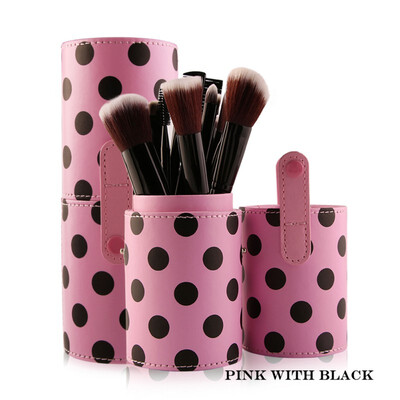 

Hot 12pcs Pro Cosmetic Makeup Brush Set Beatuy Power Foundation Make Up Brushes Tool Kit Holder Case Cup maquiagem